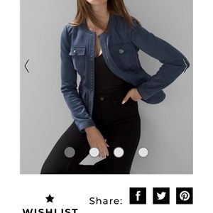 WHBM Studded Suede Jacket